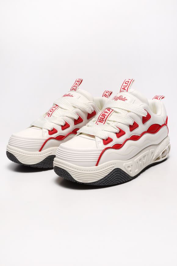 Vegan Hero Skate Plateau Sneaker - White + Red