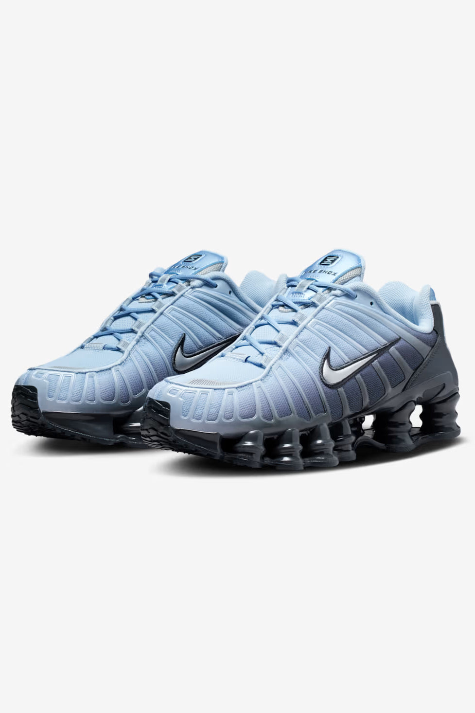 Shox TL Fade Sneakers - Blue Tint + Metallic Silver