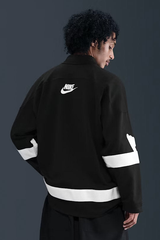 Strukturiertes Langarmshirt - Black + White