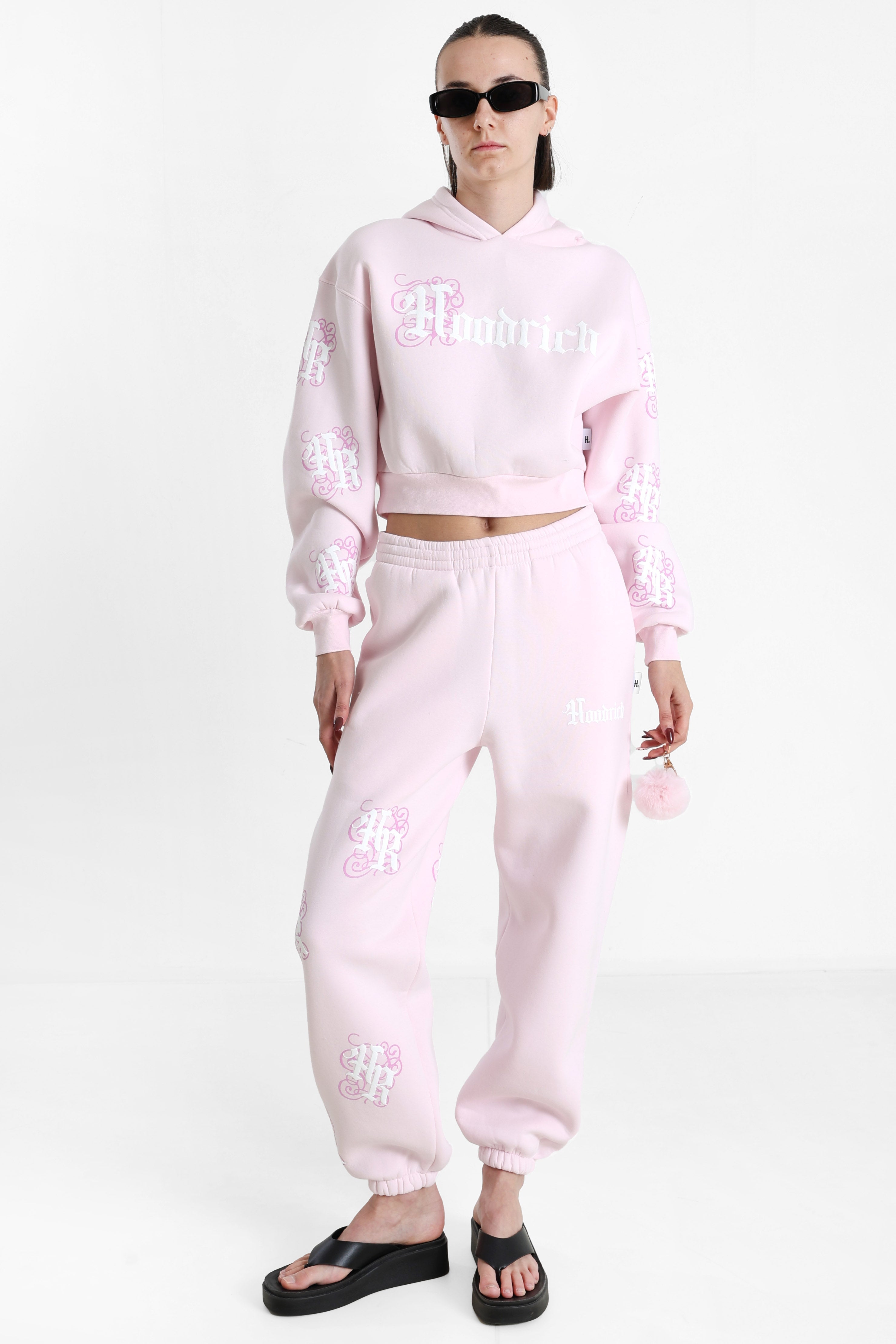 Crop Kapuzensweatshirt - Festival Bloom