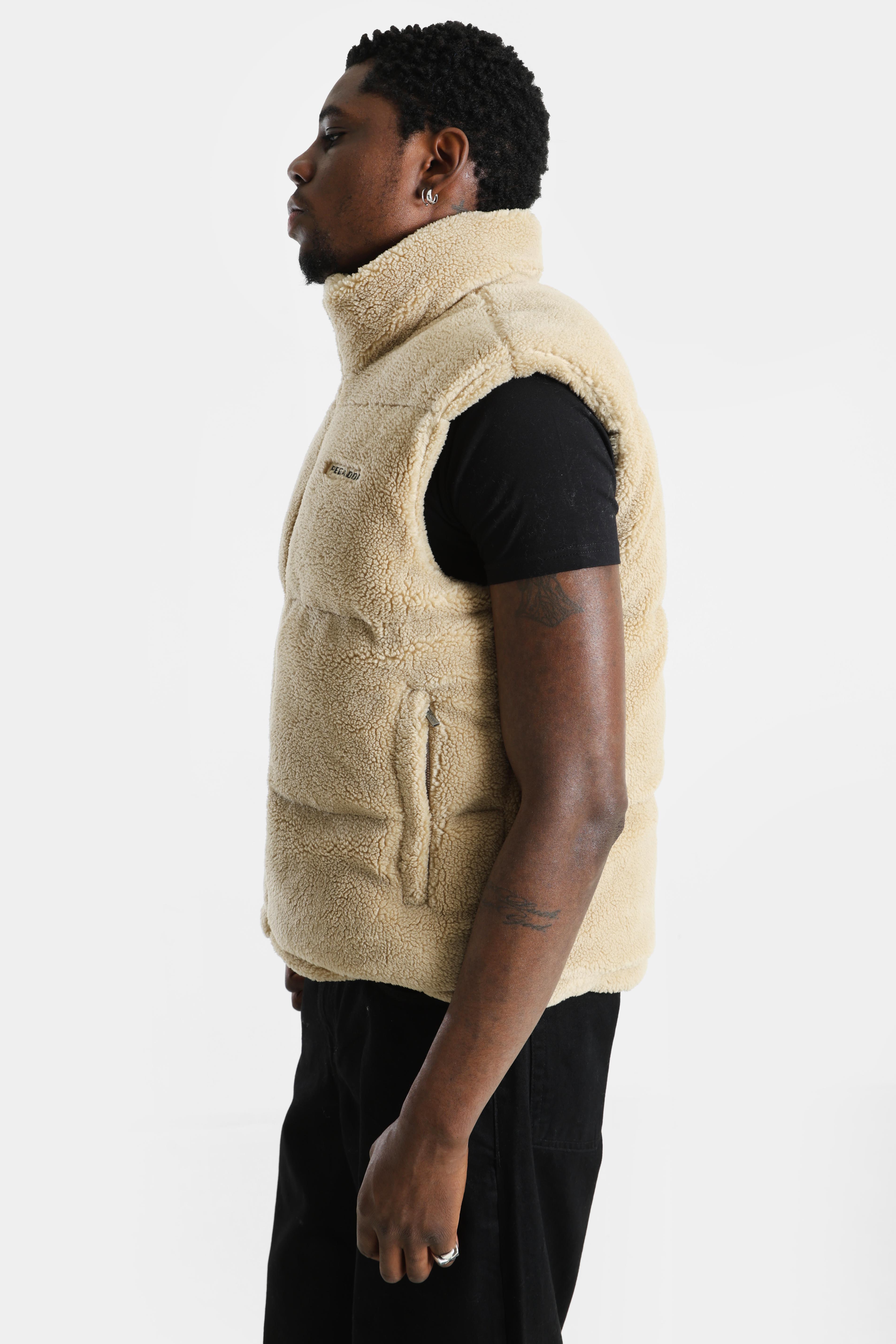 Landin Teddy Puffer Gilet - Sand
