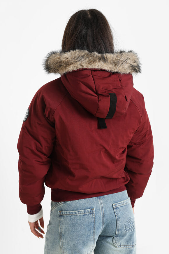 Wattierte Bomberjacke - Bordeaux