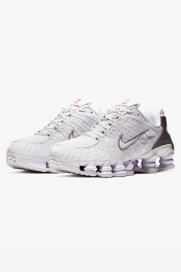 Shox TL Sneaker - White + Metallic Silver