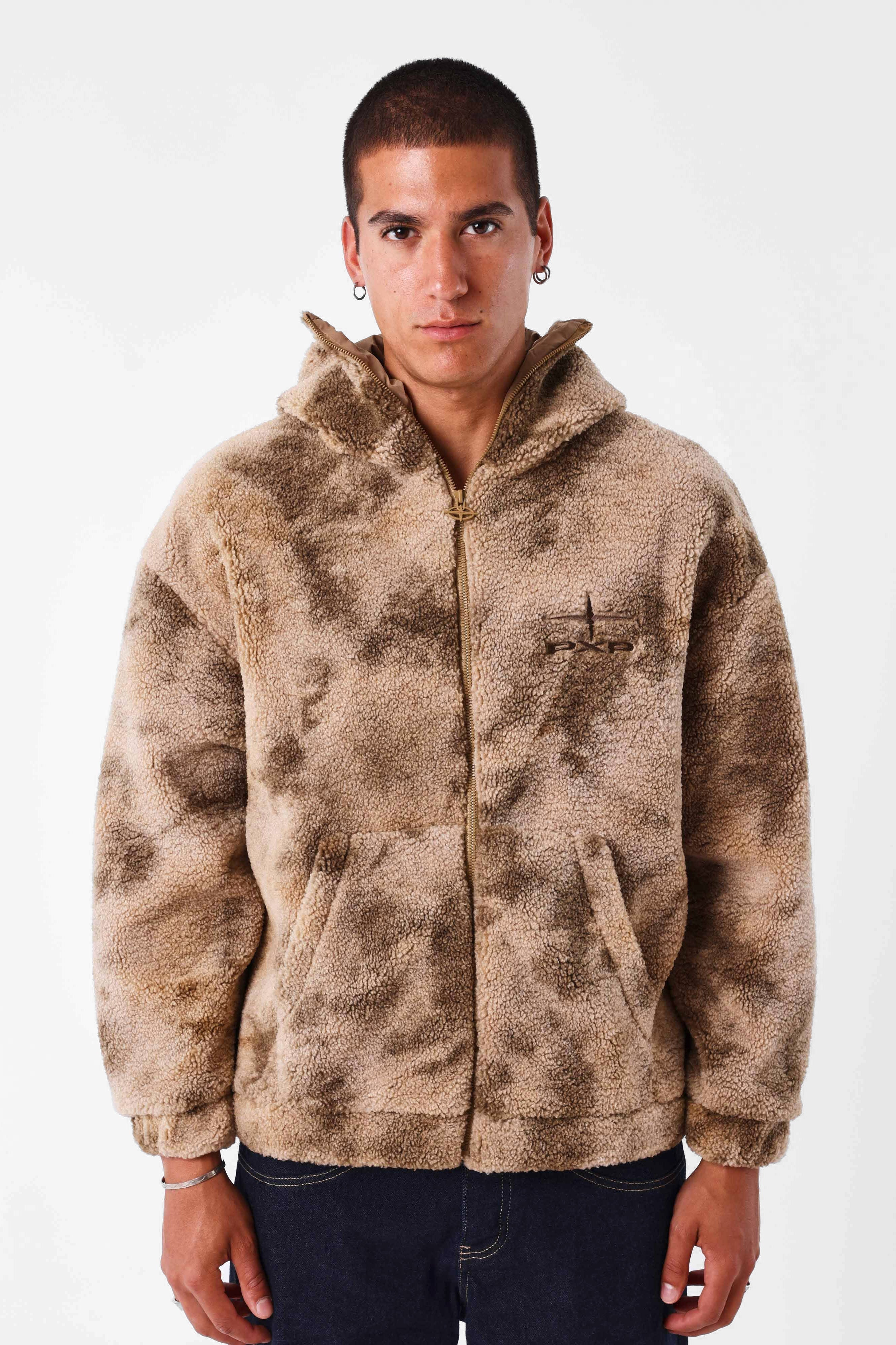 Fleecejacke - Beige