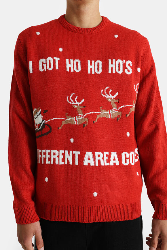 Weihnachtsstrickpullover - Pompeian Red