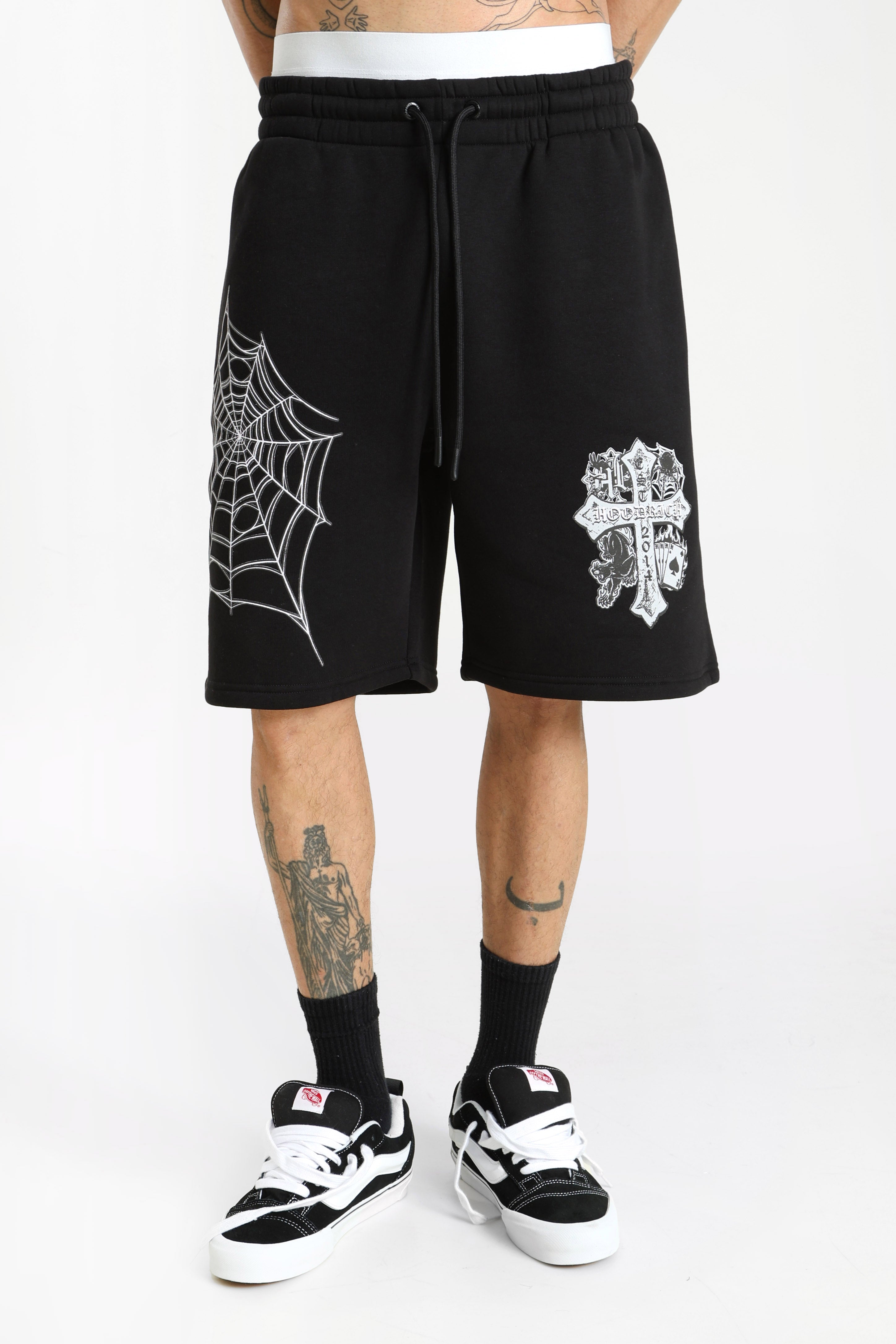 Sweatshorts - Black + Dawn Blue + Festival Bloom