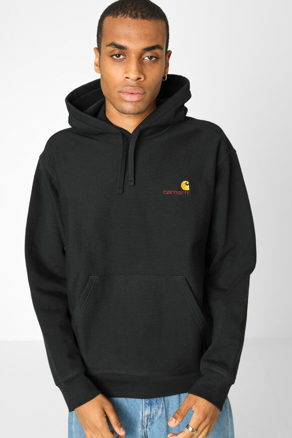 American Script Oversize Kapuzensweatshirt - Black