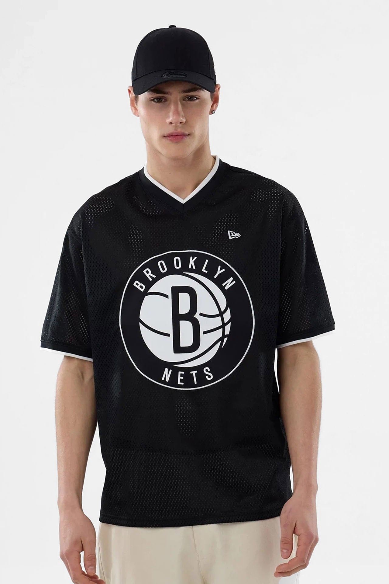 Mesh Oversize T-Shirt - Black