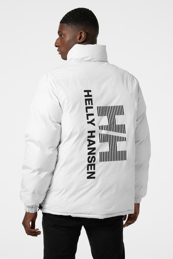 Wattierte Wendejacke - Schwarz + Weiss