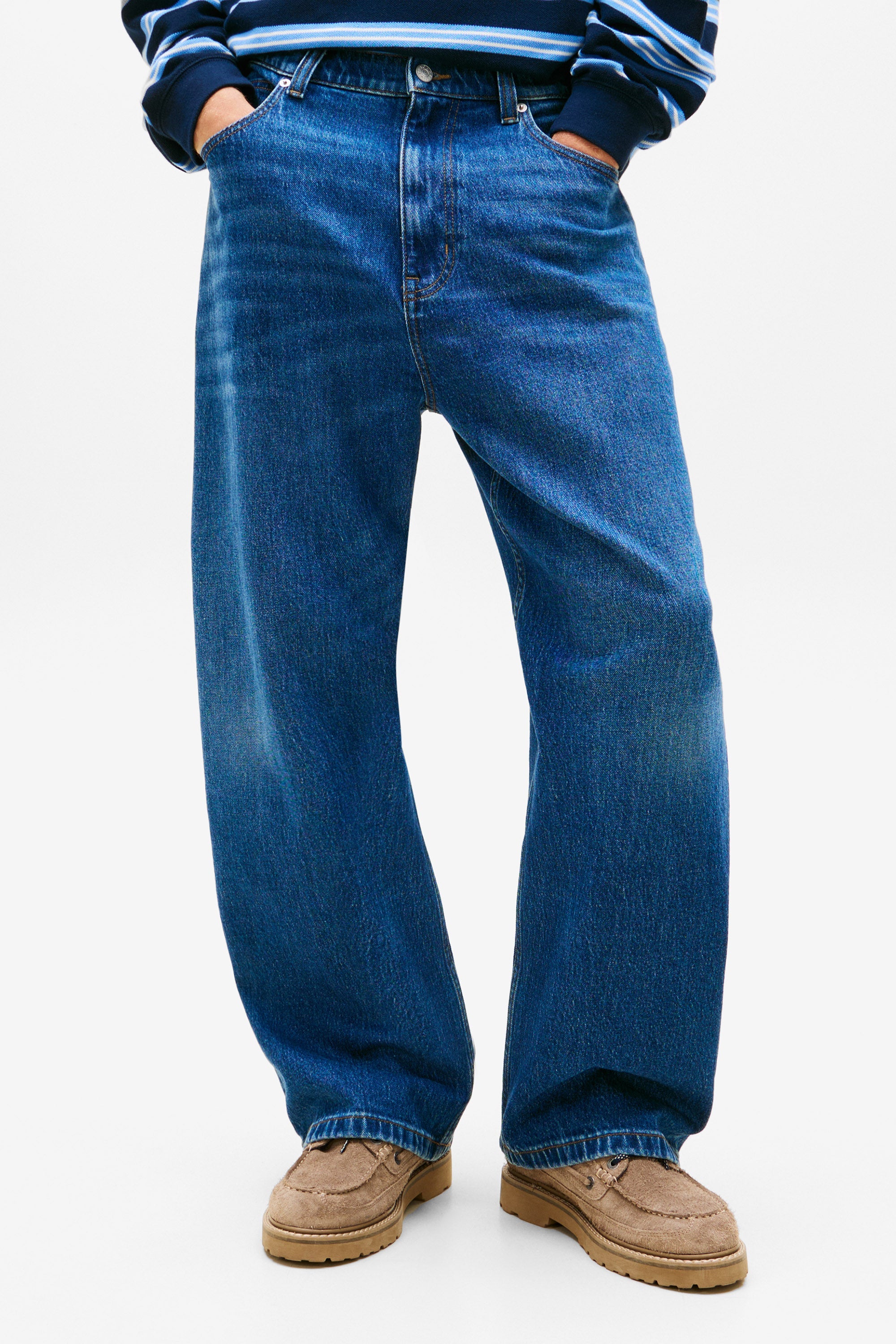 Theo Baggy Fit Jeans L32 - Dark Blue Denim
