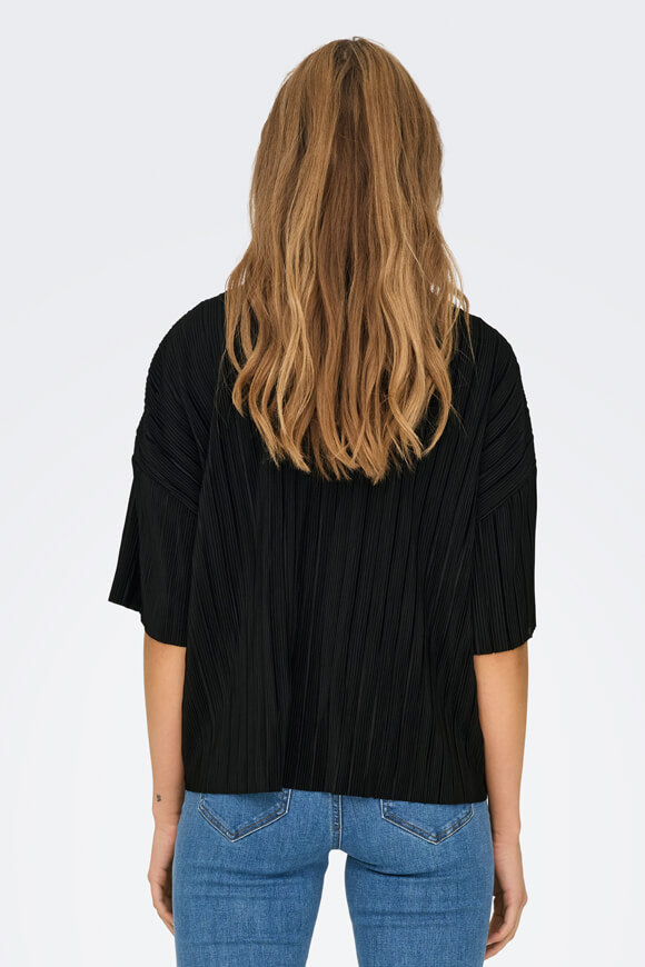 Ravenna Plissee T-Shirt - Black