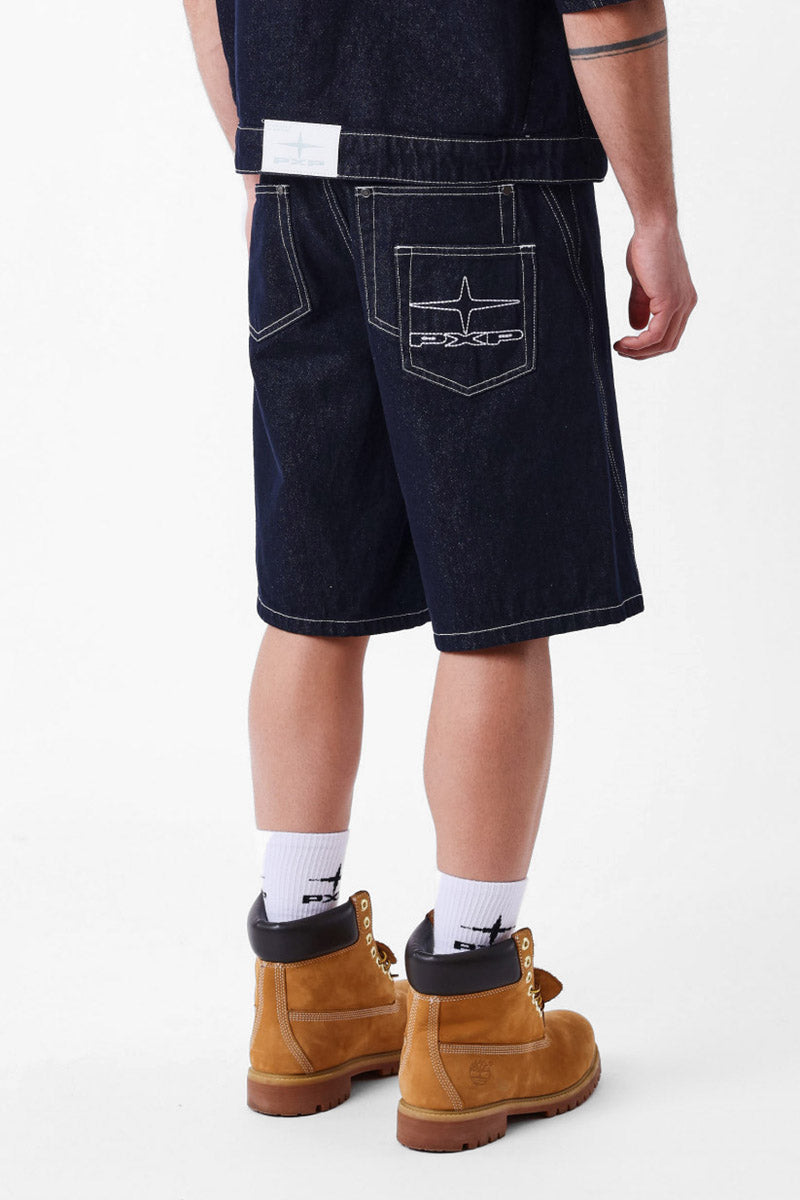 Jeansshorts - Dark Blue Denim
