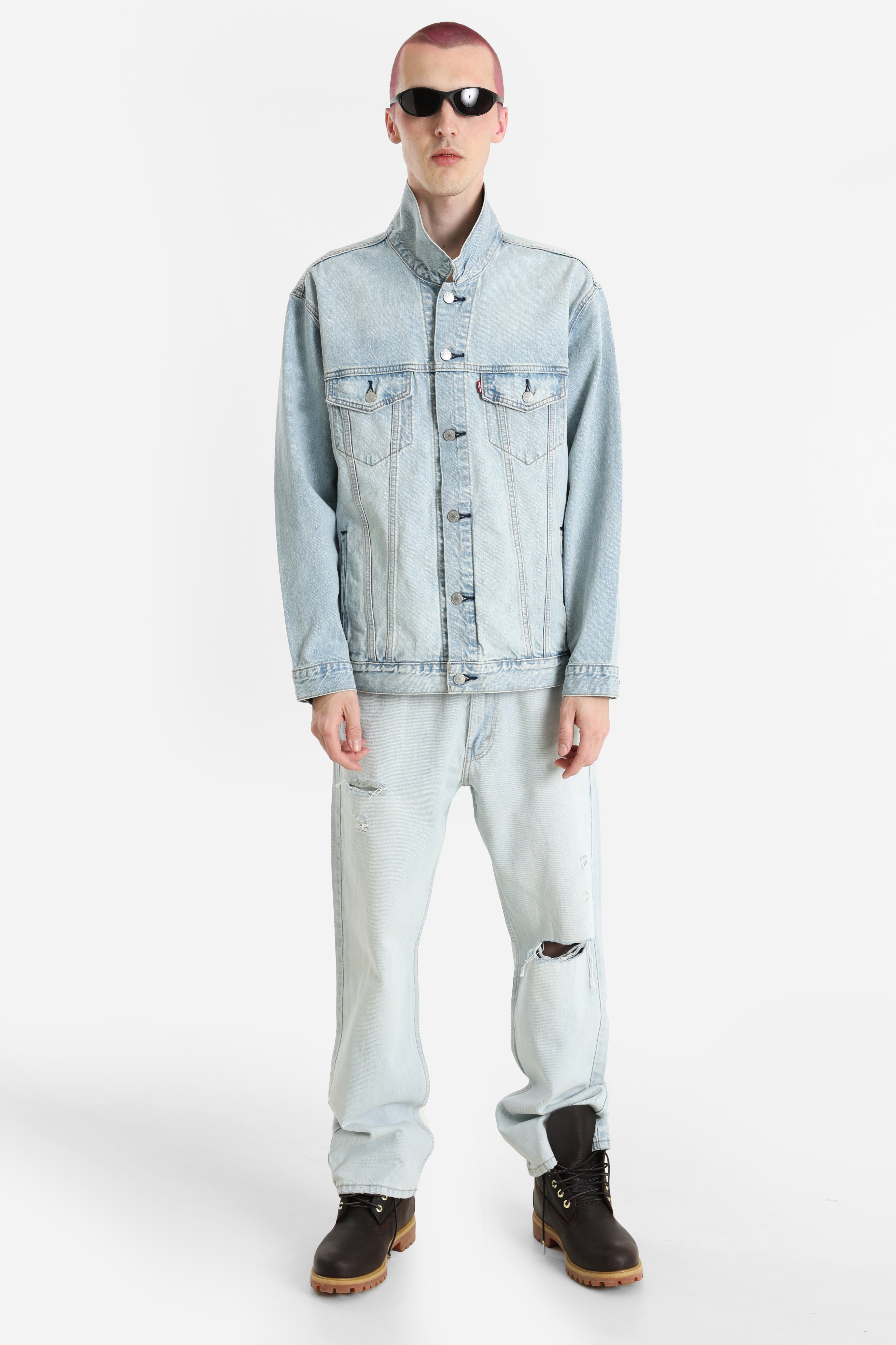 Jeansjacke - Light Wash Blue