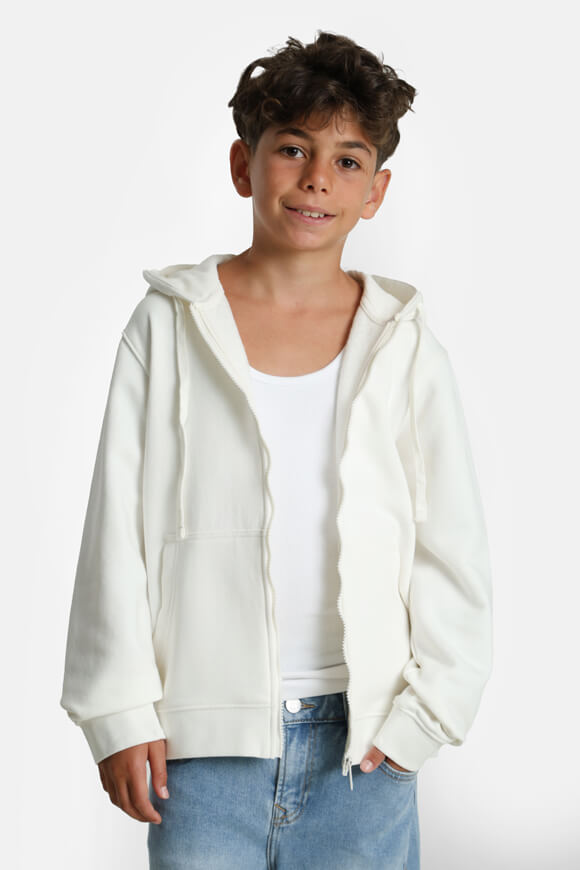 Kapuzensweatjacke - Offwhite