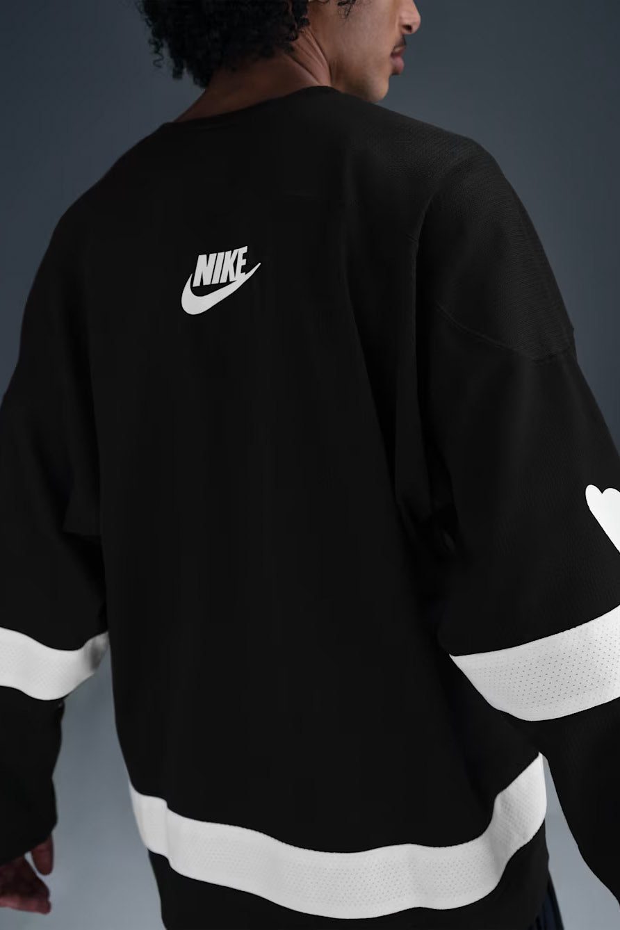 Strukturiertes Langarmshirt - Black + White