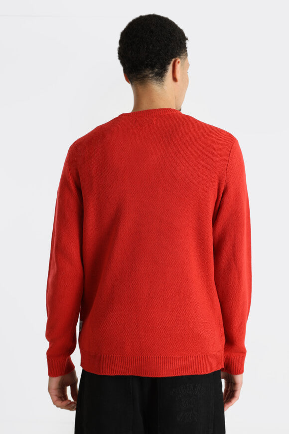 Weihnachtsstrickpullover - Pompeian Red