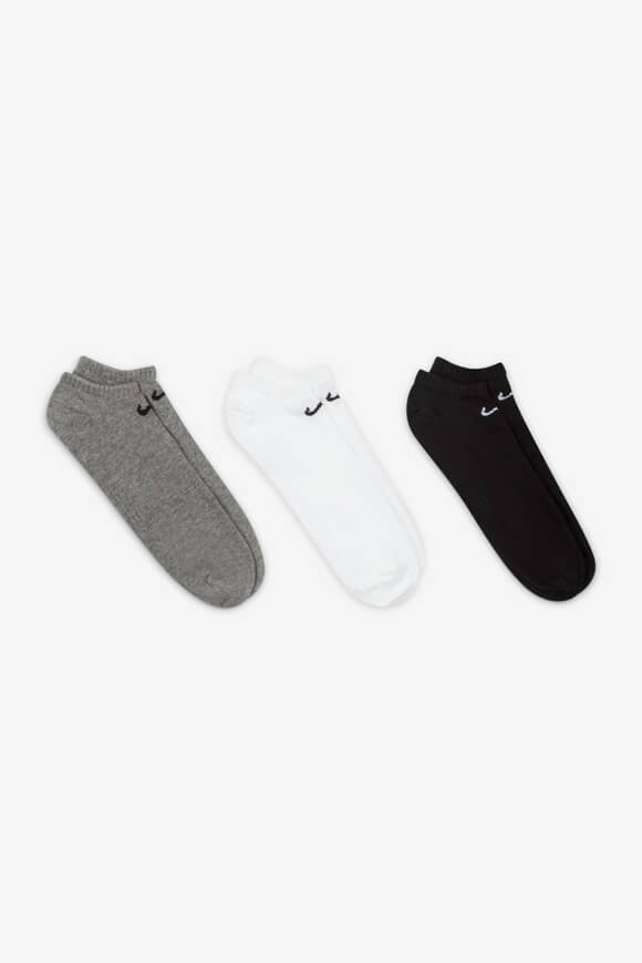Dreierpack Socken - Schwarz + Weiss + Grau
