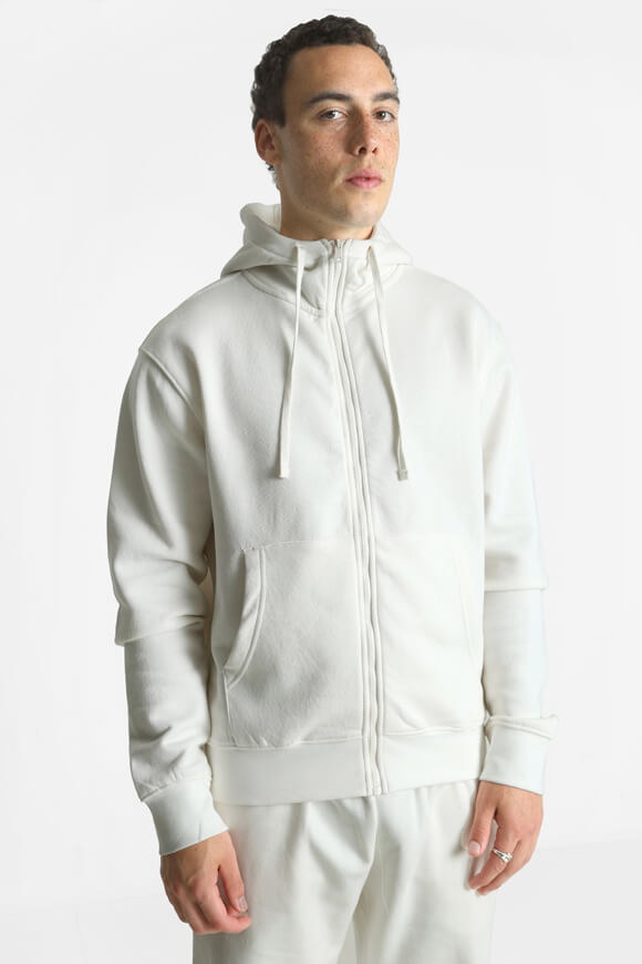 Kapuzensweatjacke - Ecru