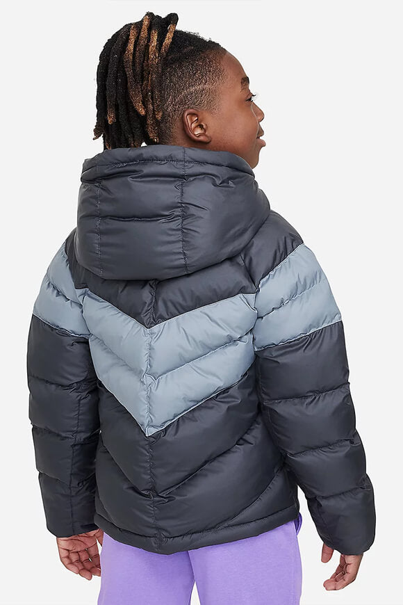 Sportswear Pufferjacke - Black + Grey + Orange