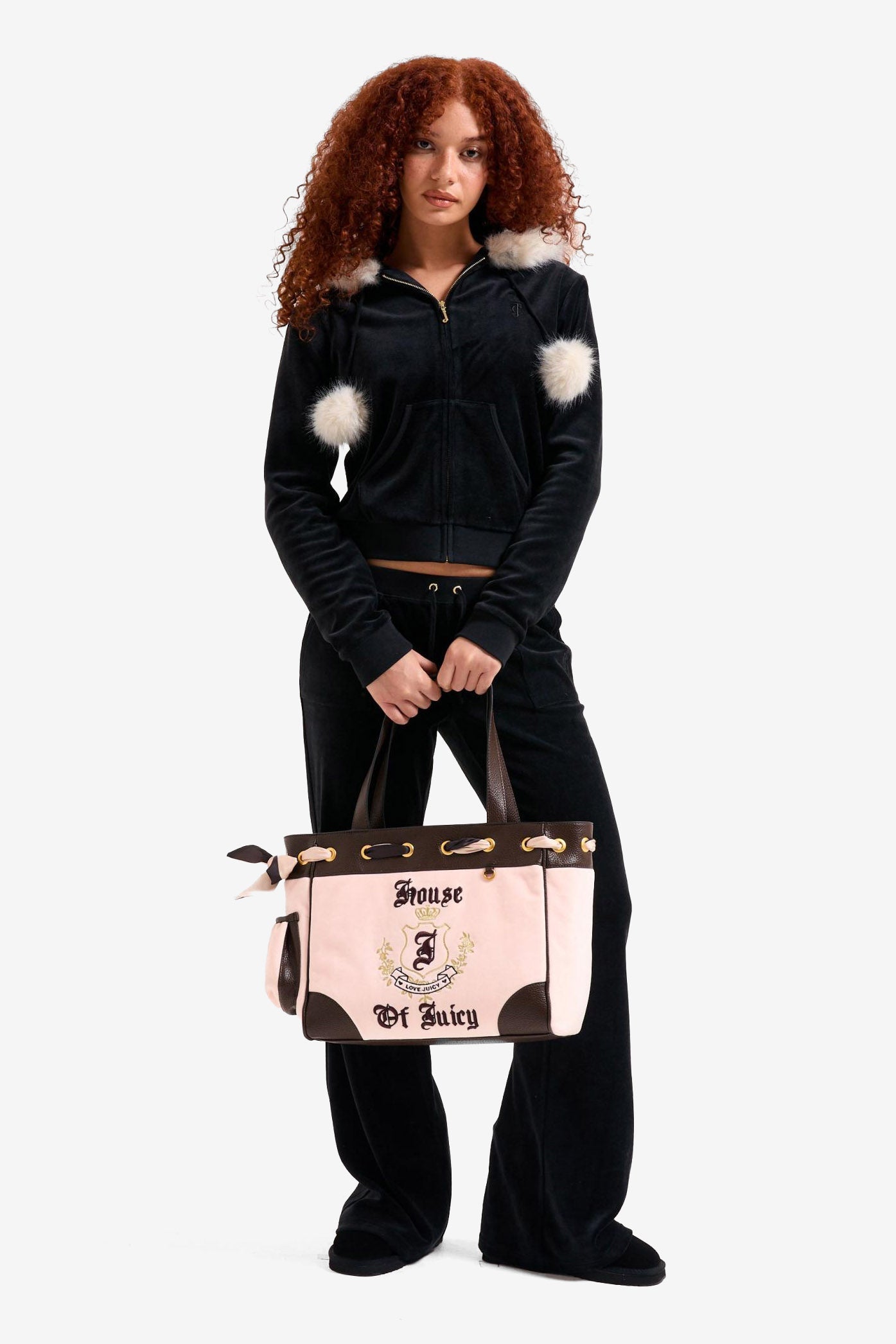 Samt Crop Jacke - Black