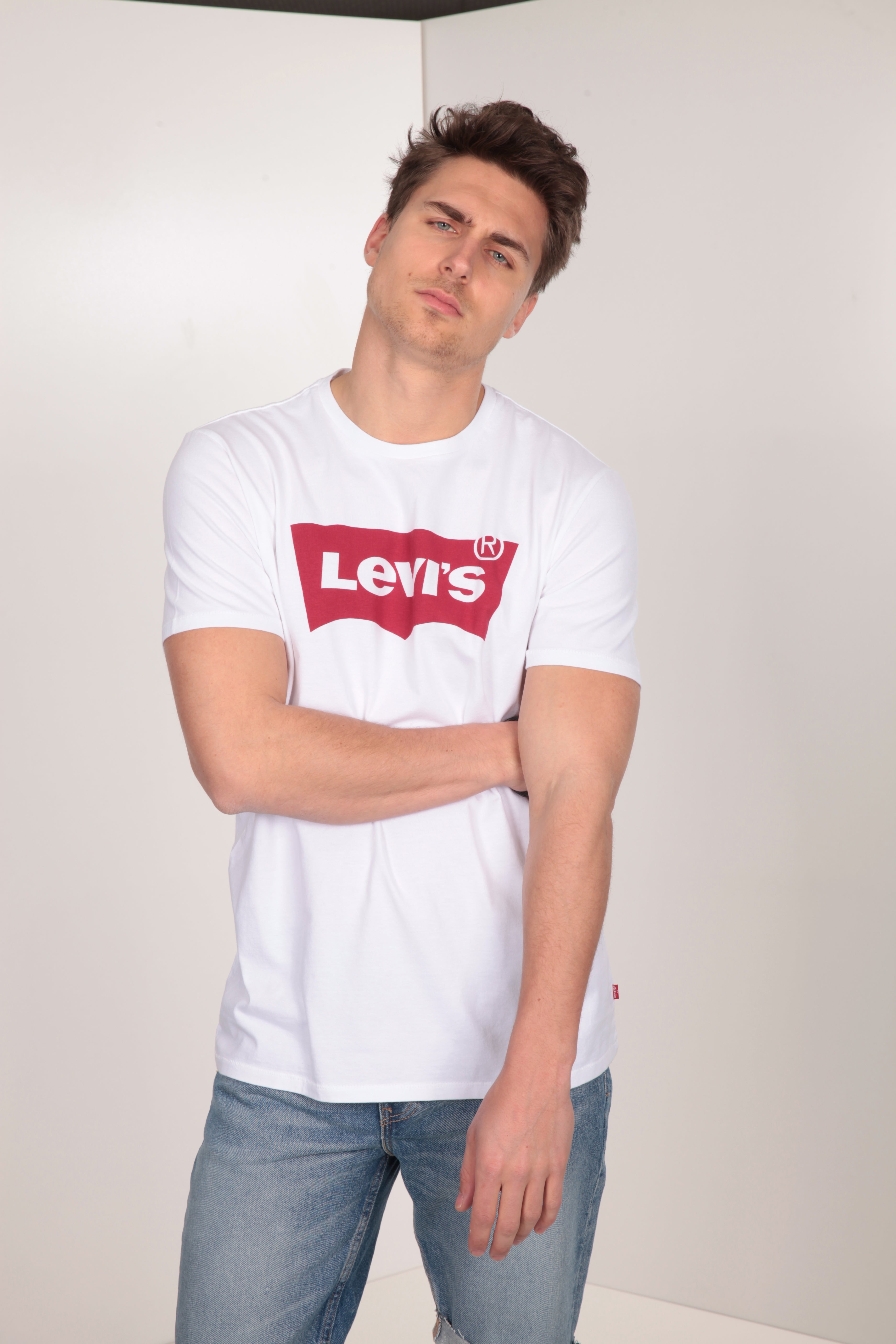 T-Shirt - Weiss + Rot