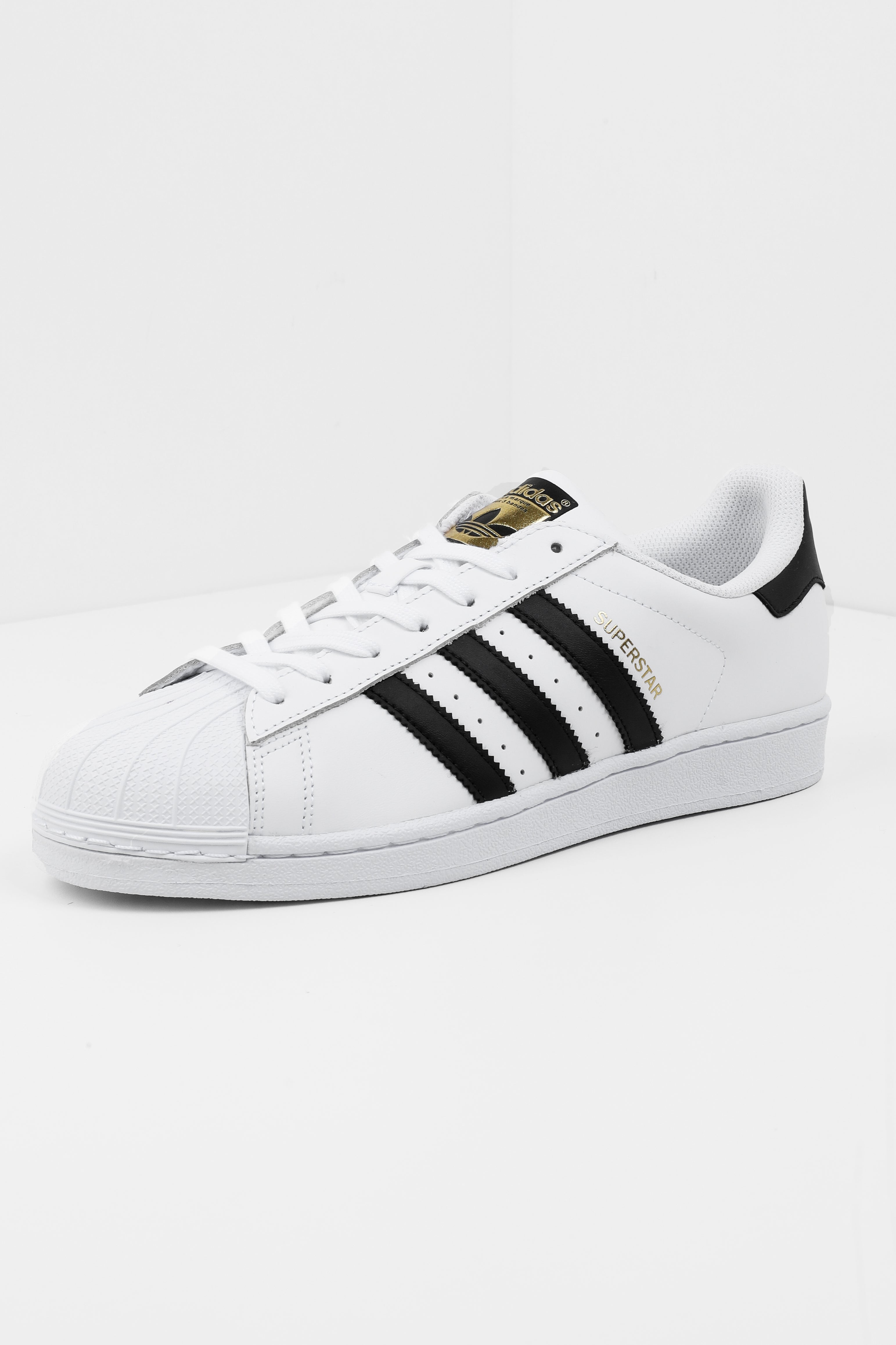 Superstar Sneaker - Weiss + Schwarz + Goldfarbe