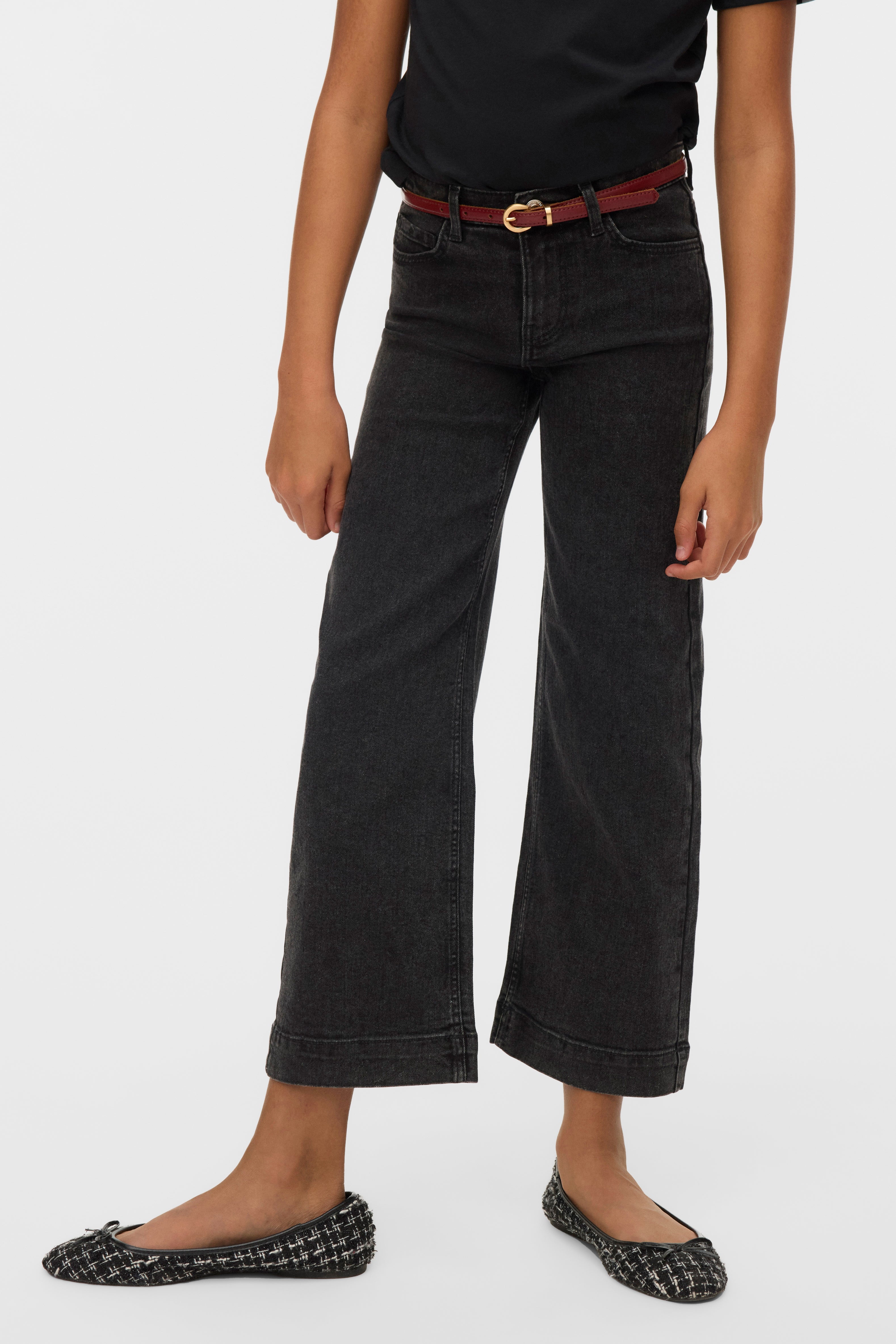 VMDAISY Wide Leg Jeans - Dark Grey Denim