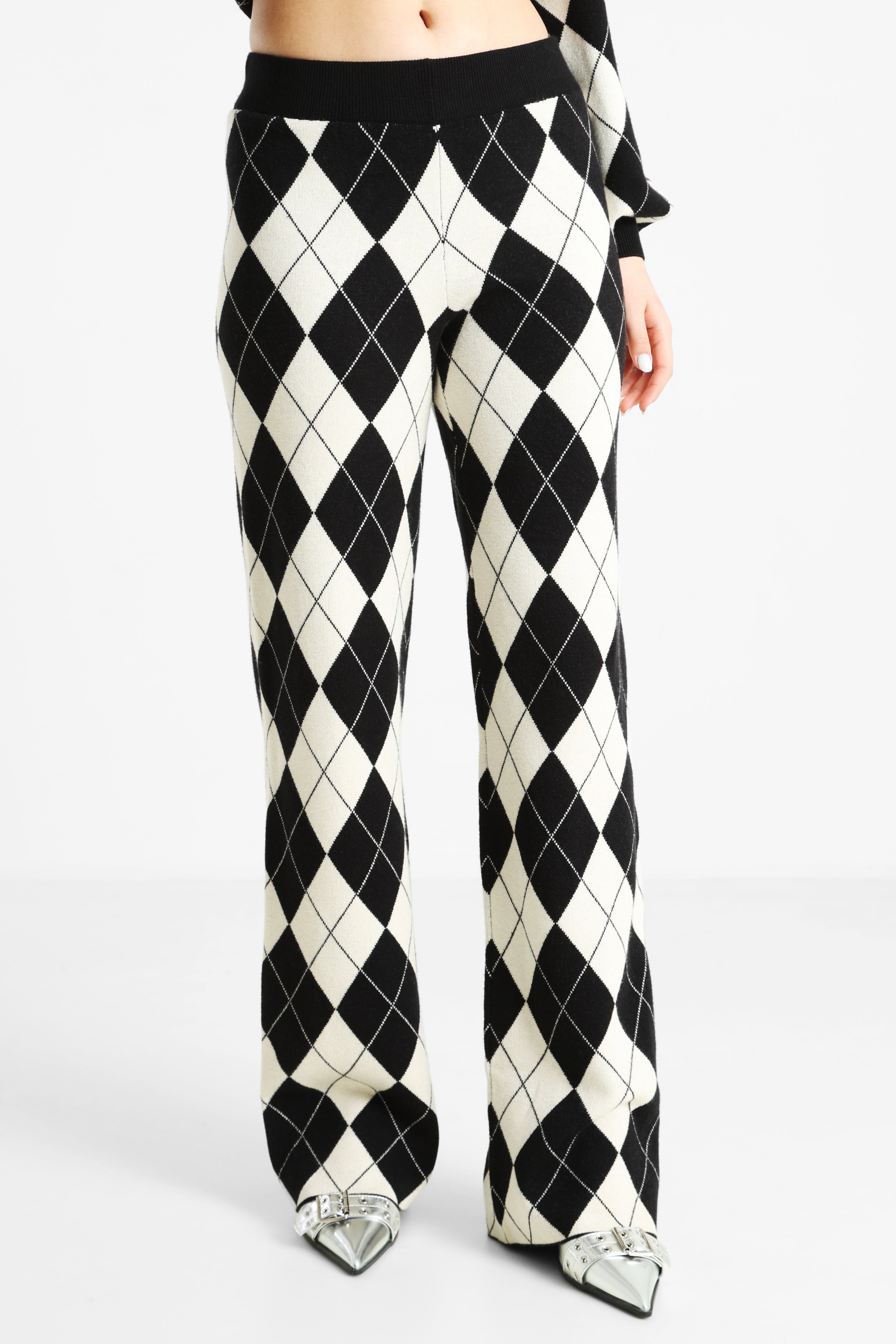 ONLANNY Strickhose - Black + Whitecap