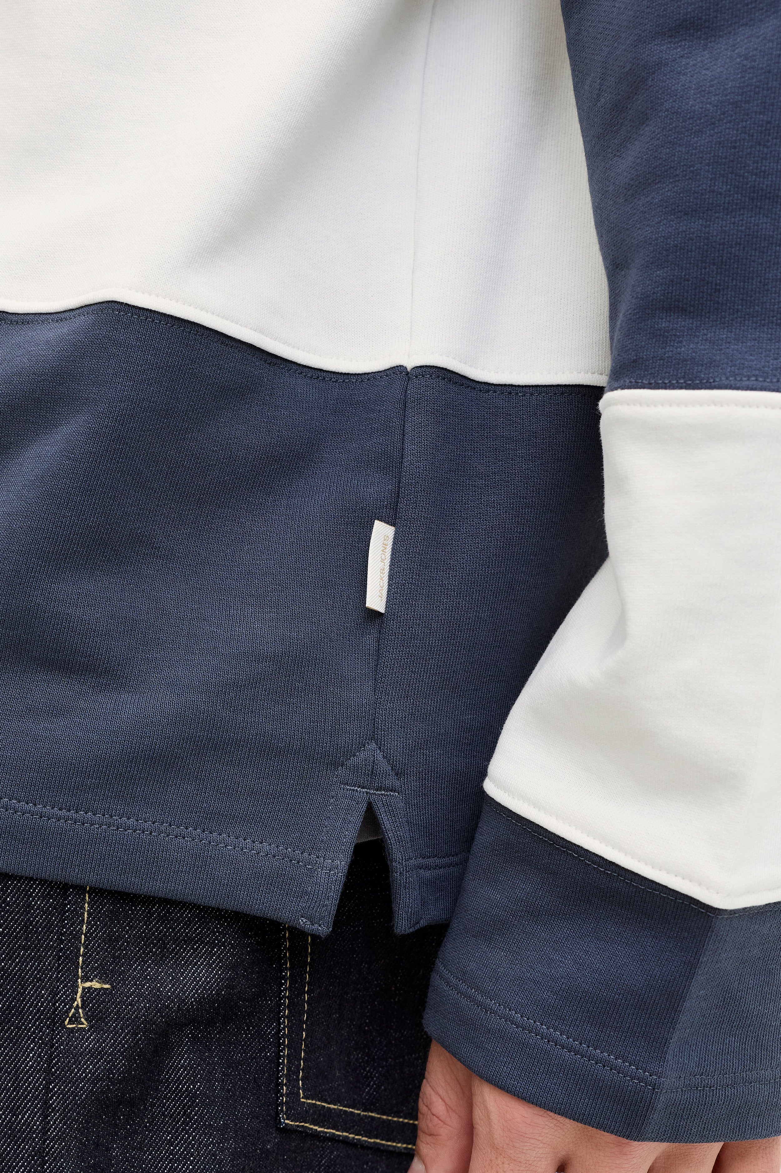 JORUPSTATE Langarmshirt - Odyssey Gray + Cloud Dancer