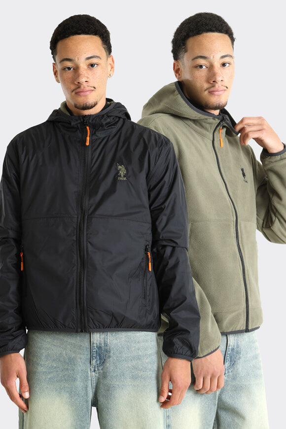 Leichte Wendejacke - Green + Black