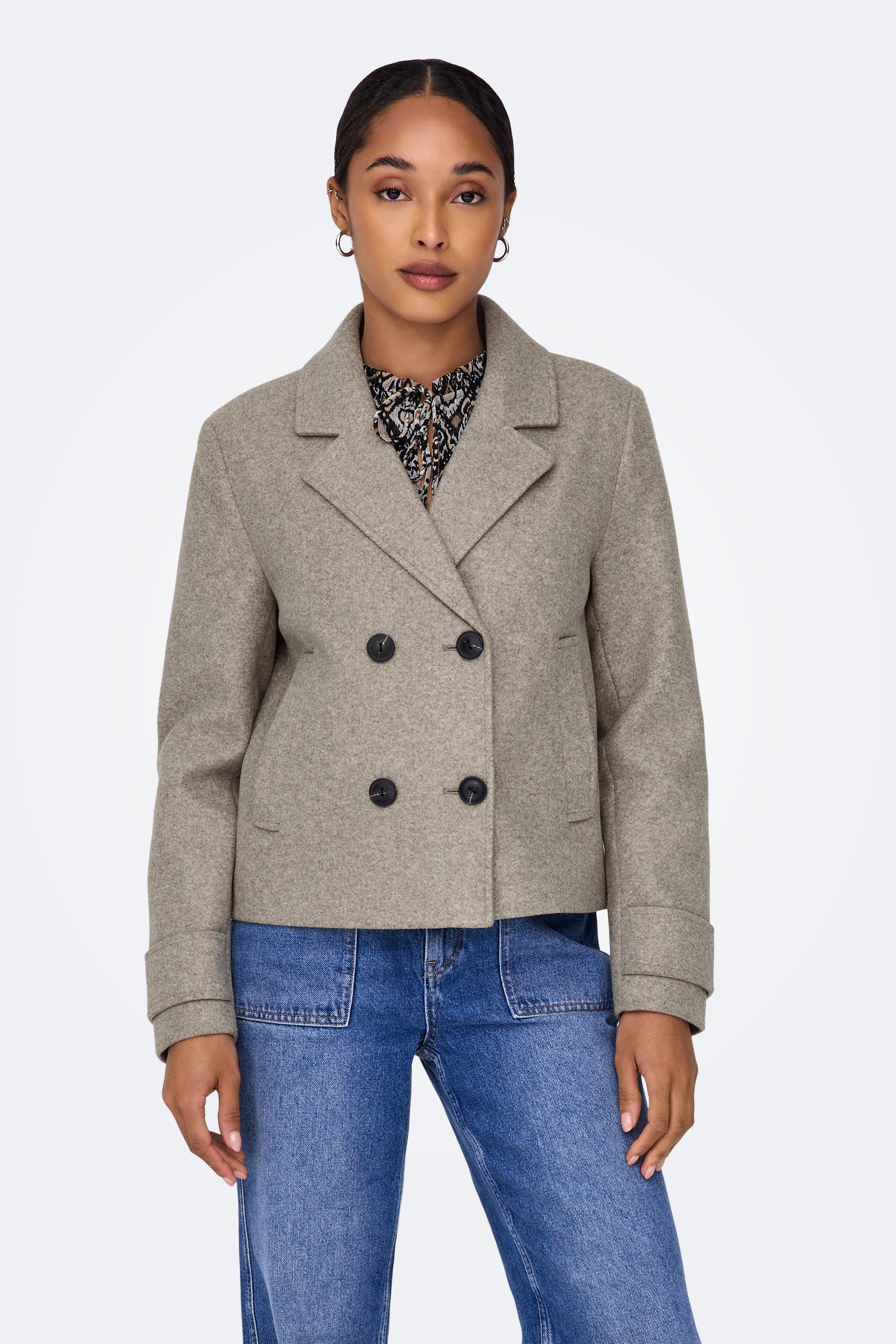 ONLFREJA kurzer Mantel - Mocha Meringue Melange