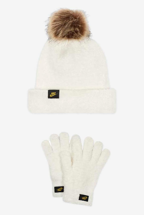 Set: Pom-Beanie und Handschuhe - Sail