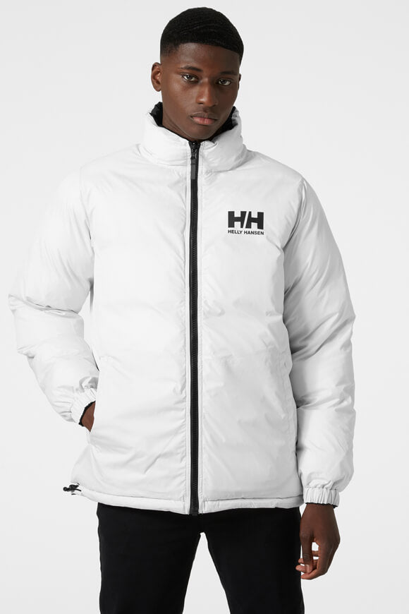 Wattierte Wendejacke - Schwarz + Weiss