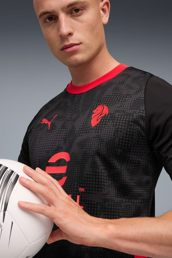 AC Milan Mesh T-Shirt - Black