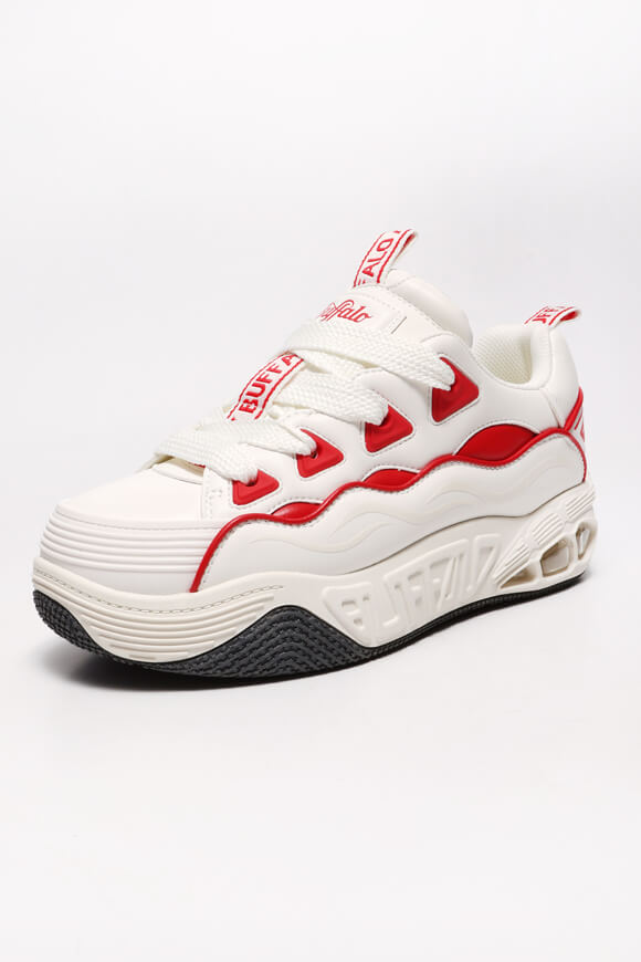 Vegan Hero Skate Plateau Sneaker - White + Red