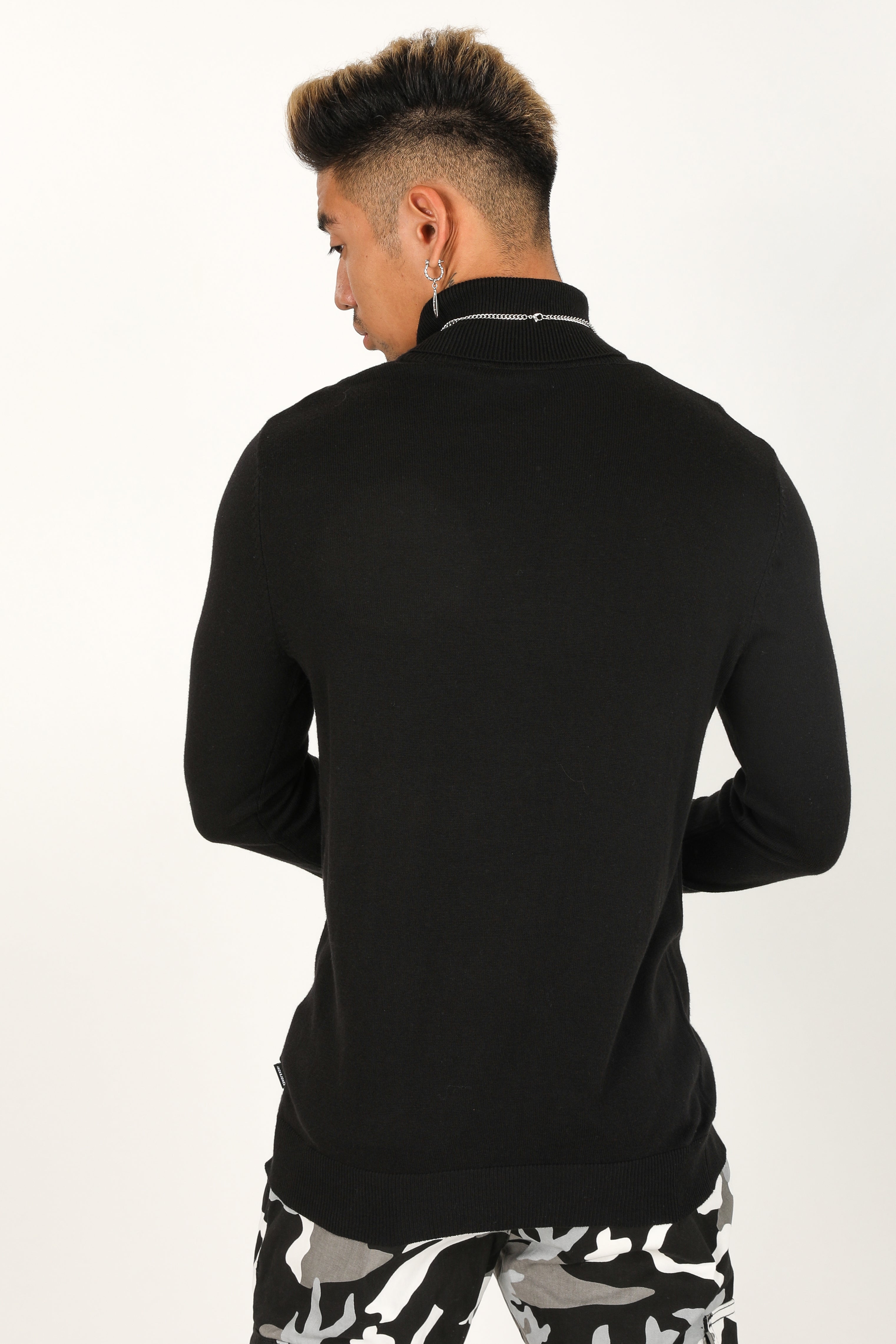 Feinstrickpullover - Schwarz
