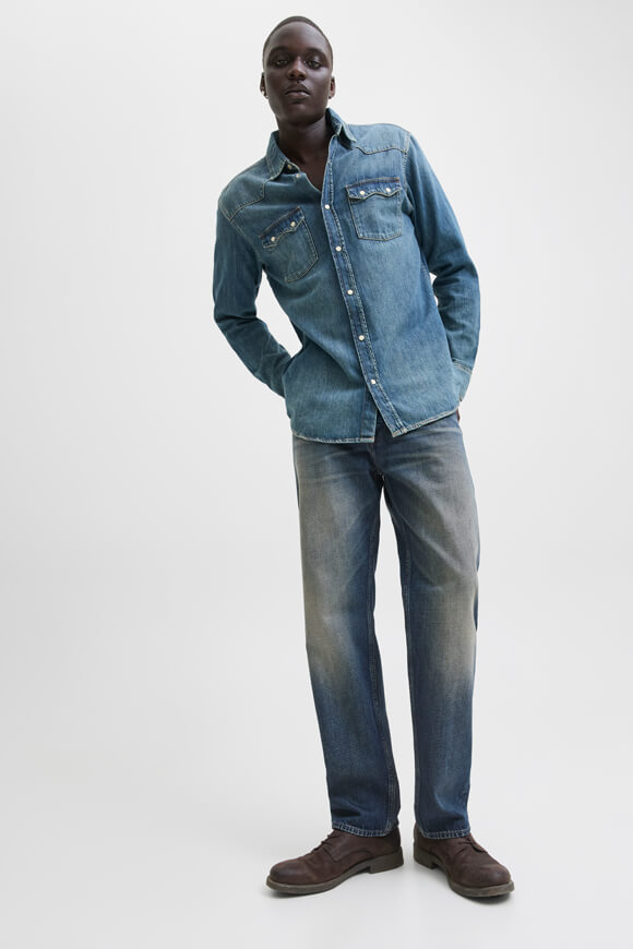 Chris Relaxed Fit Jeans L32 - Blue Denim