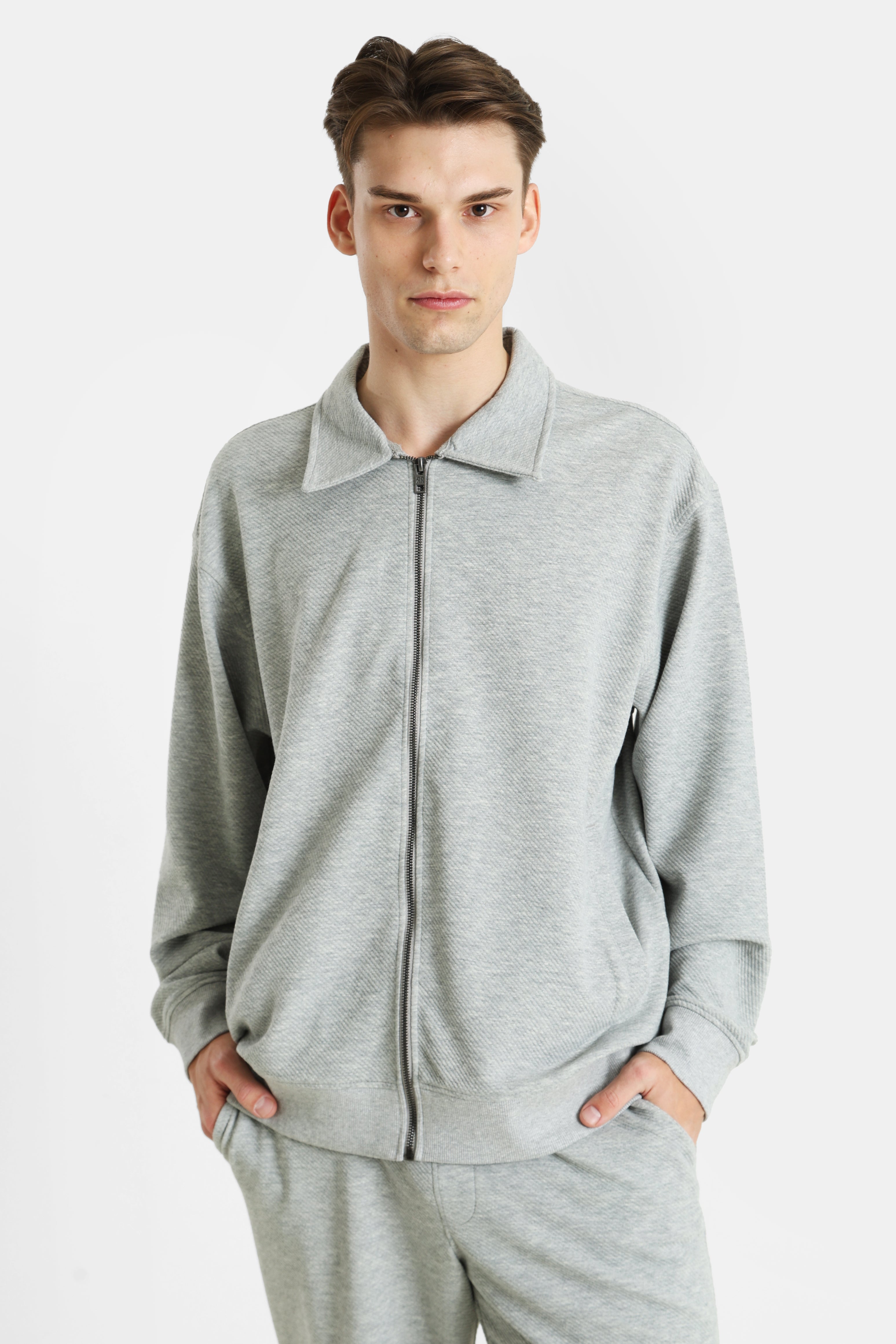 RRLEE Trainingsjacke - Light Grey Melange