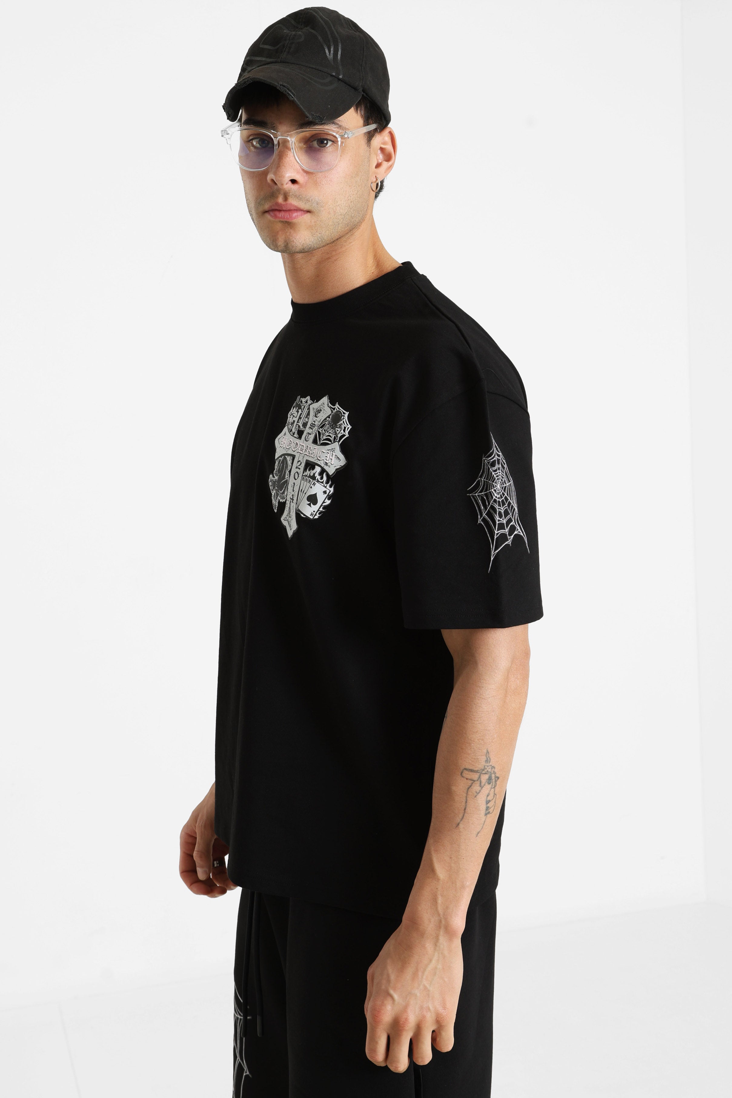 Cross Oversize T-Shirt - Black