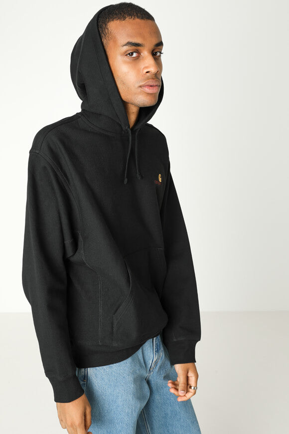 American Script Oversize Kapuzensweatshirt - Black