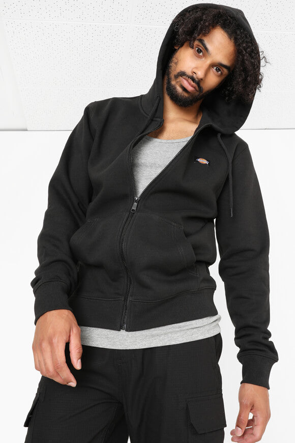 Kapuzensweatjacke - Schwarz