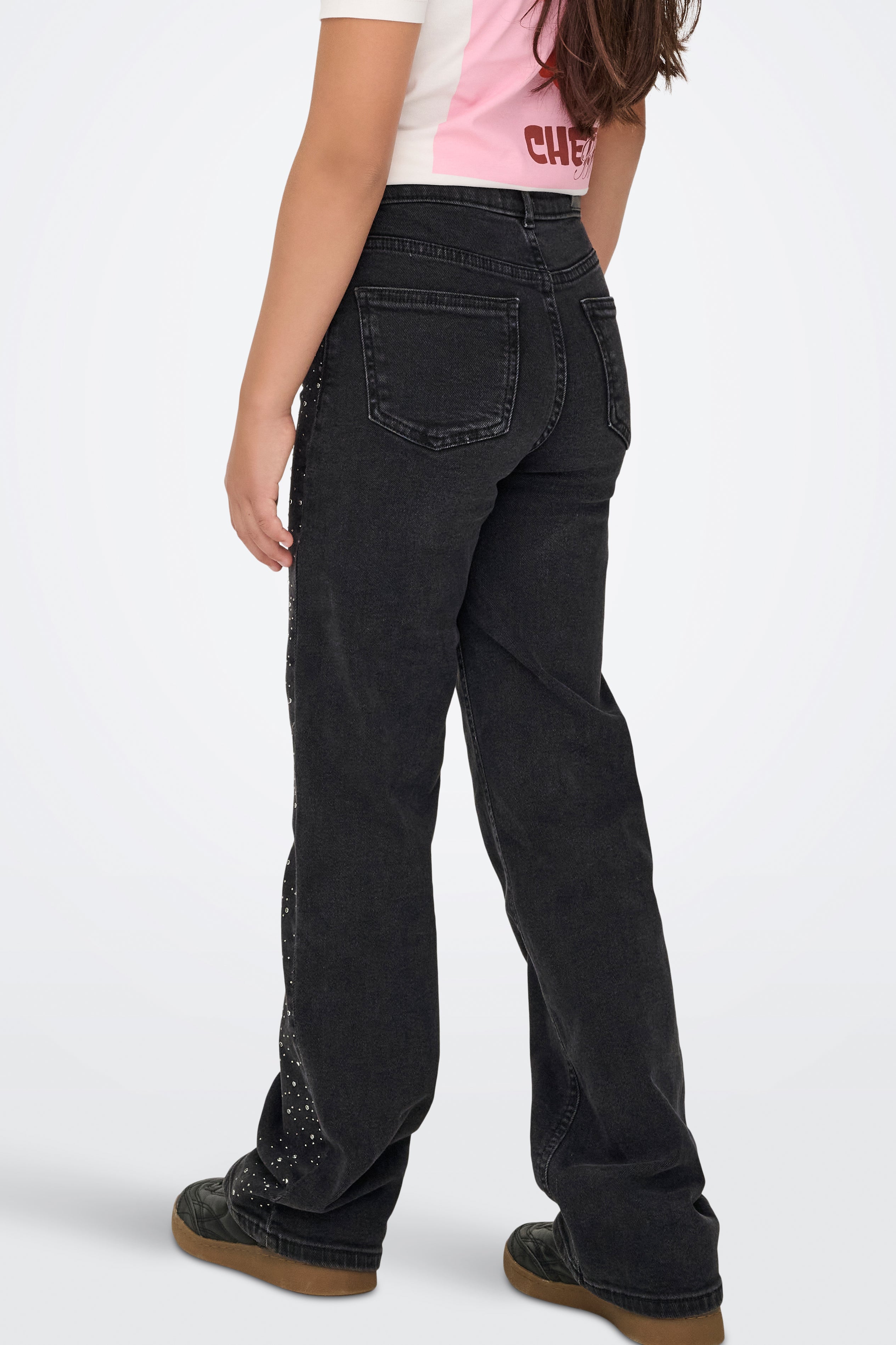 KOGJUICY Wide Leg mit Strass - Washed Black
