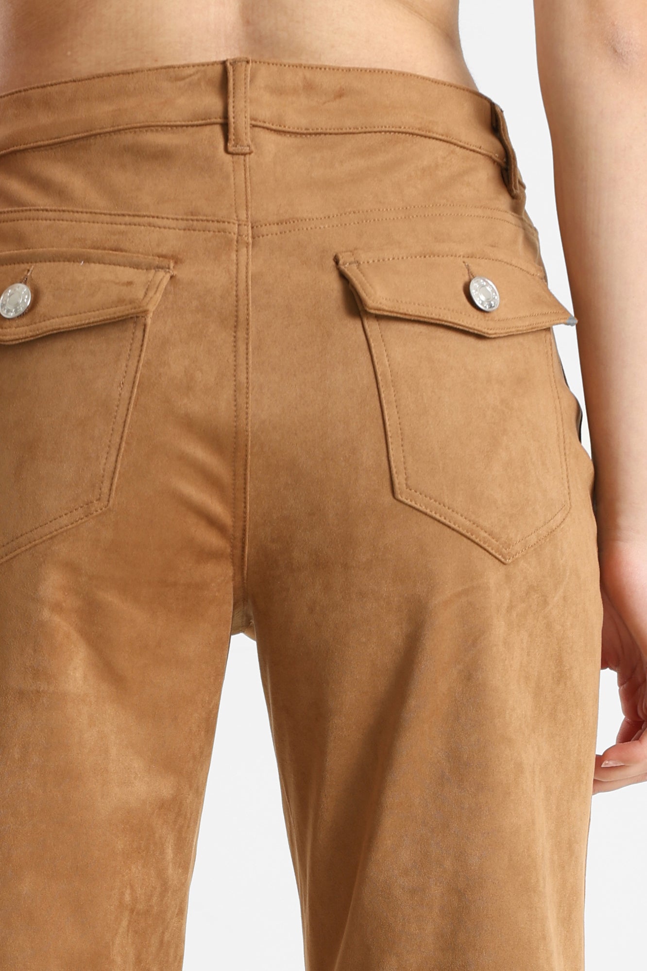 Kunstwildleder Hose - Cognac