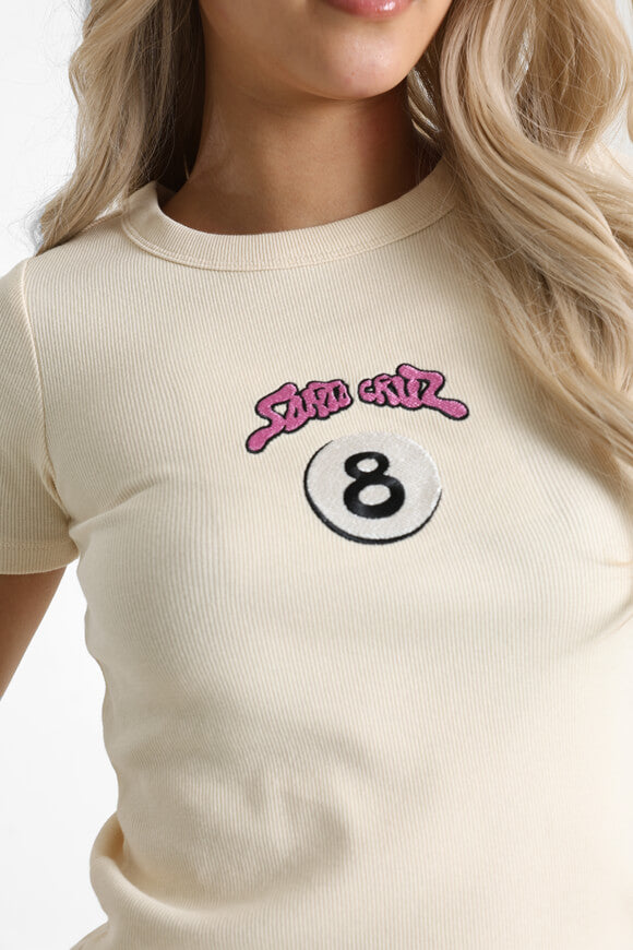 Winkowski geripptes Crop T-Shirt - Chalk