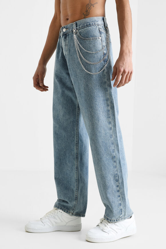 Straight Fit Jeans - Blau Denim