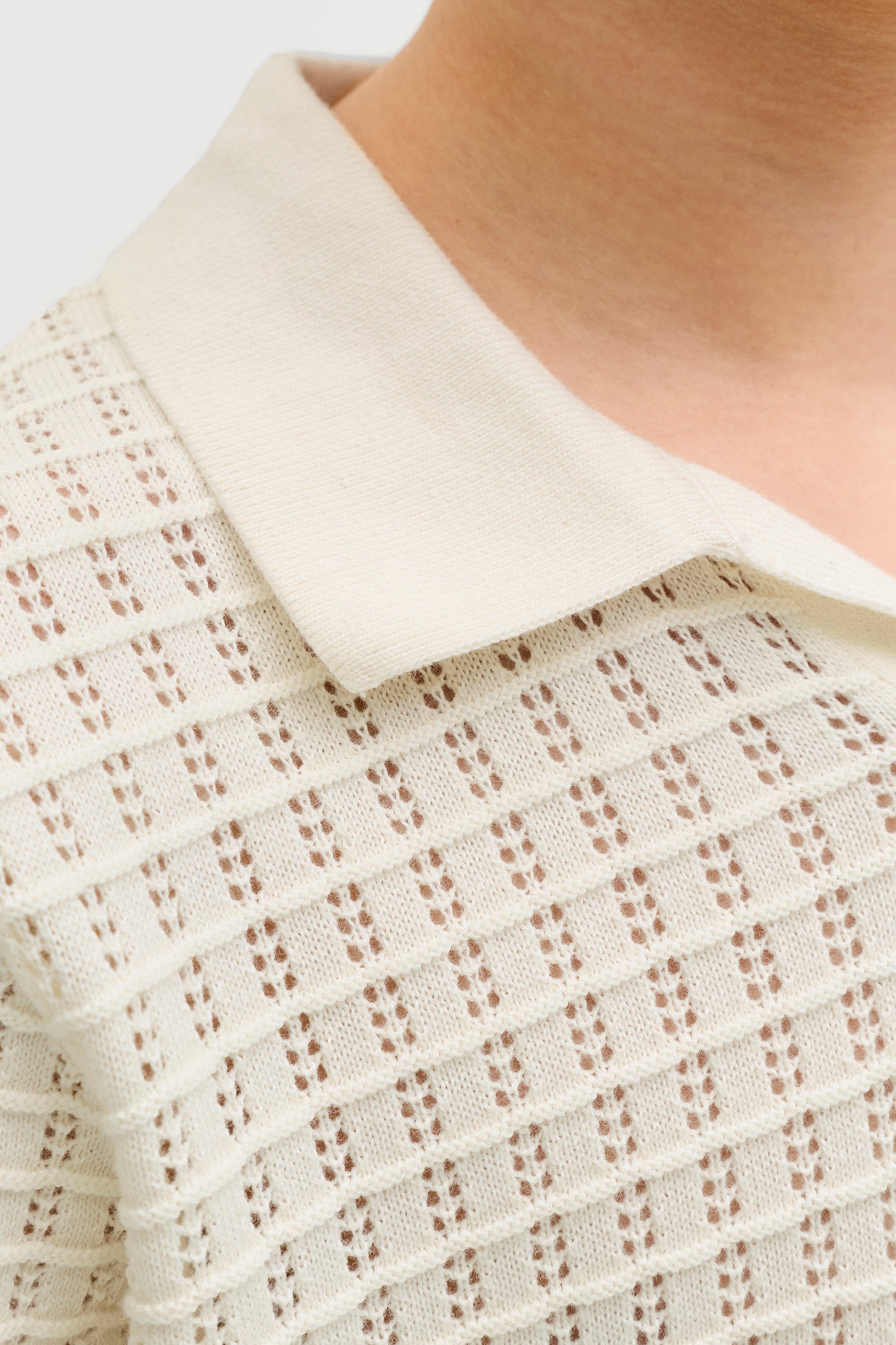 JORNANTUCKET Strick Poloshirt - Sea Salt