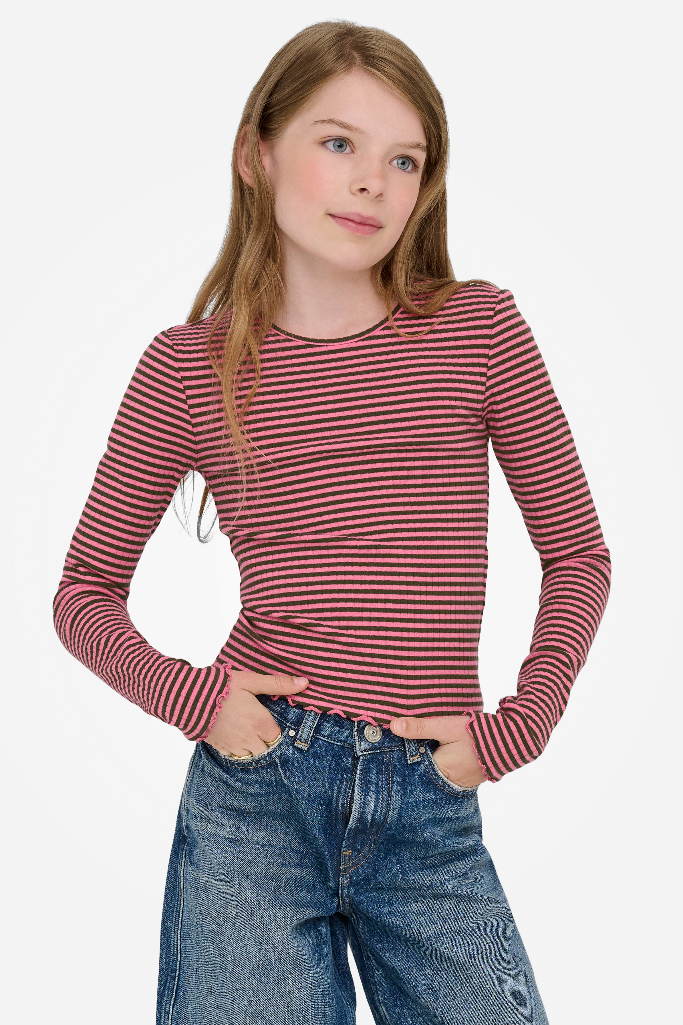 KOGDIXI Langarmshirt - Pink Lemonade + Forest Nig