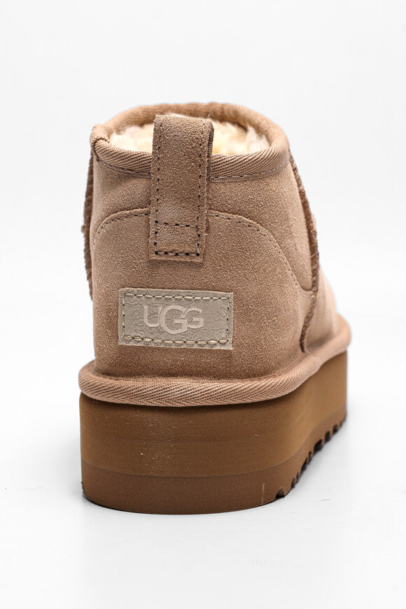 Classic Ultra Mini gefütterte Plateau Stiefelette - Sand