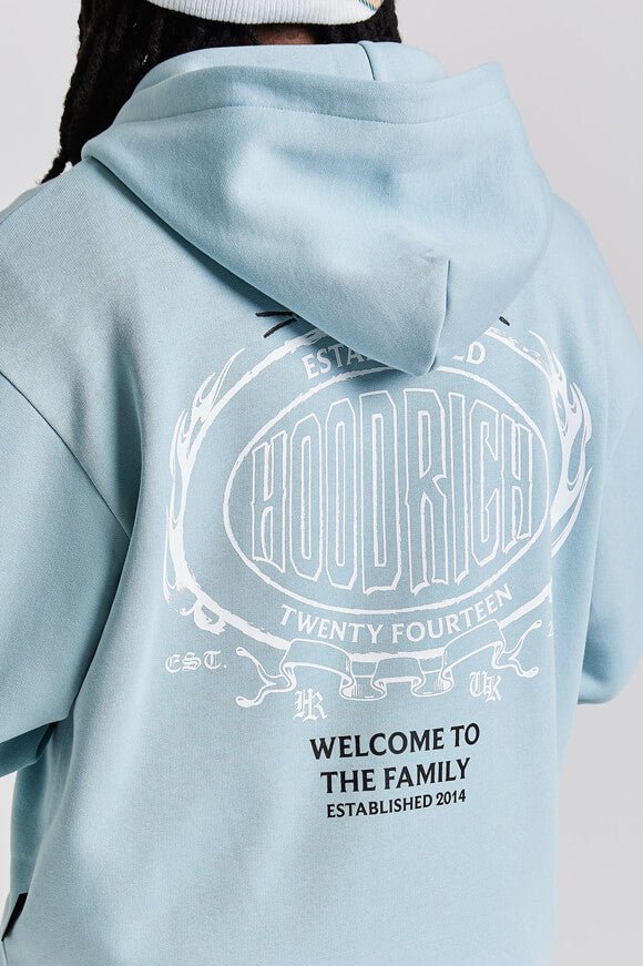 Oversize Kapuzensweatjacke - Sterling Blue