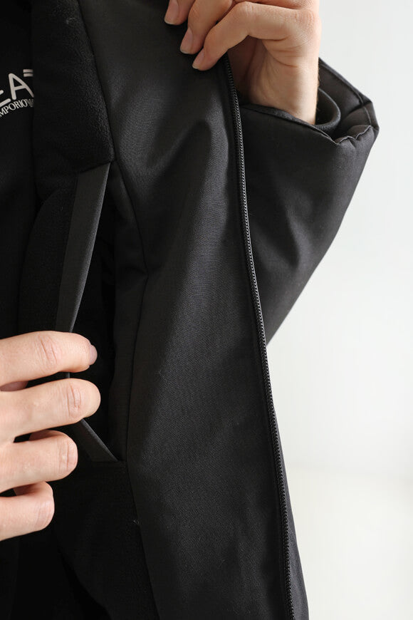 Leichte Puffer Daunenjacke - Black + Gold